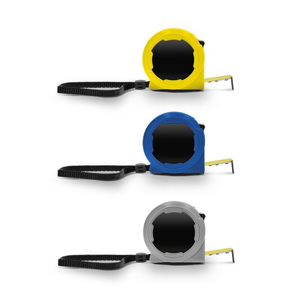 MESURE : METRE RUBAN JAUNE 3m X 16 mm COQUE PLASTIQUE - Jaune
