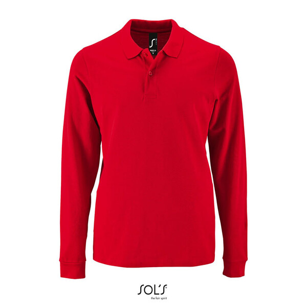 PERFECT MEN LSL POLO 180g Perfect Lsl Men - Vermelho3XL