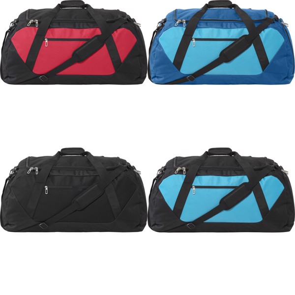 Polyester (600D) sports bag - Black / Red