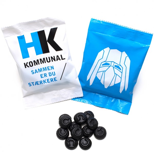 Mini slikpose inkl. logotryk i 1 farve - C salt lakrids / Styk