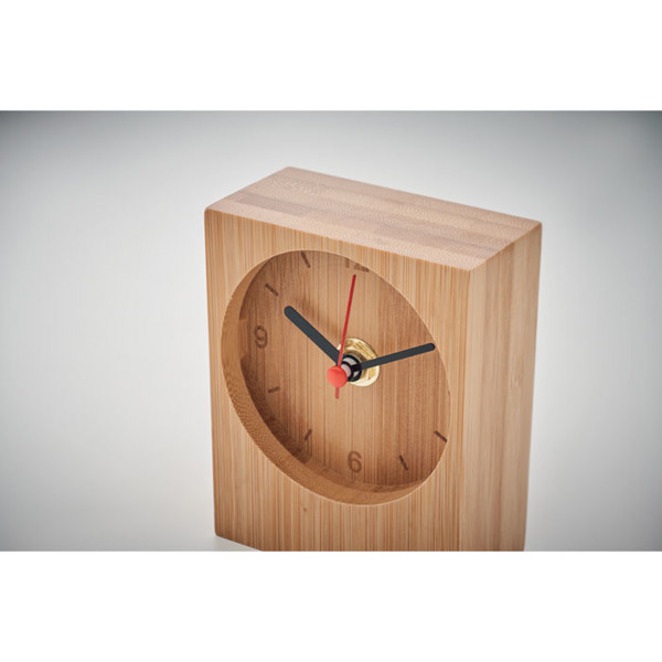 Bamboo table clock Clambu