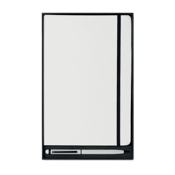 A5 notebook w/stylus 72 lined Neilo Set - White