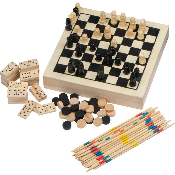 WINIFRED Set de jocuri din lemn - Beige