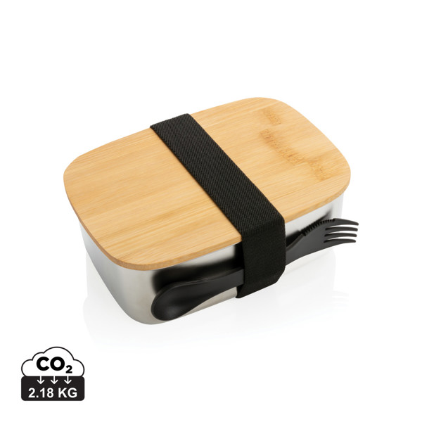 Xd Collection lunchbox 0,9L, bambusov pokrov, špork