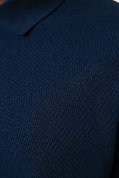 Polo en coton piqué et recyclé Iqoniq Yosemite - Bleu Marine / L