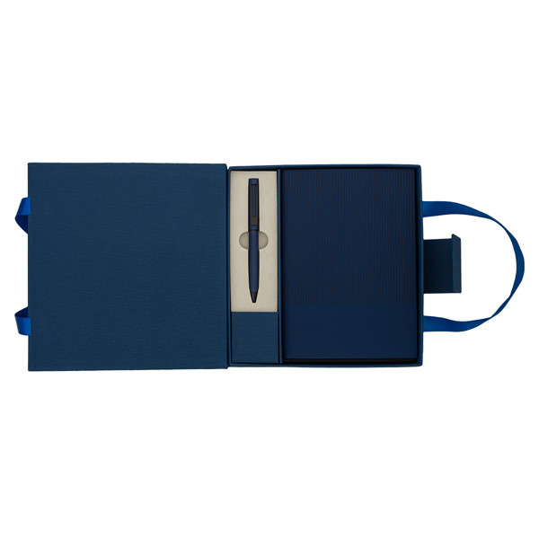 Lovina gift set notebook with pen - Dark Blue