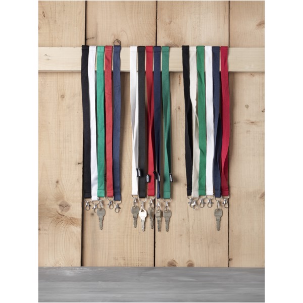 Lanyard Tom in PET riciclato con sgancio di sicurezza - Bianco