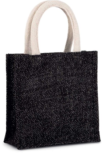 Torba od jutenog platna - mala - Black / Silver