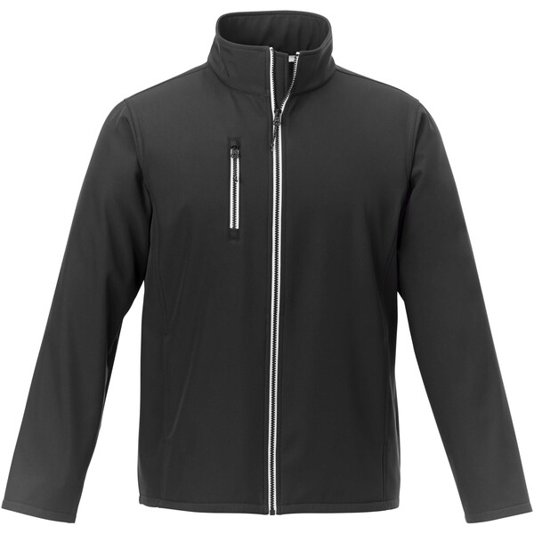 Orion men's GRS recycled softshell jacket - Black / 2XL