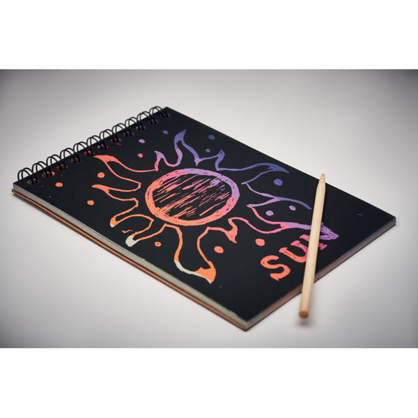 Notizbuch mit Kratzpapier Black