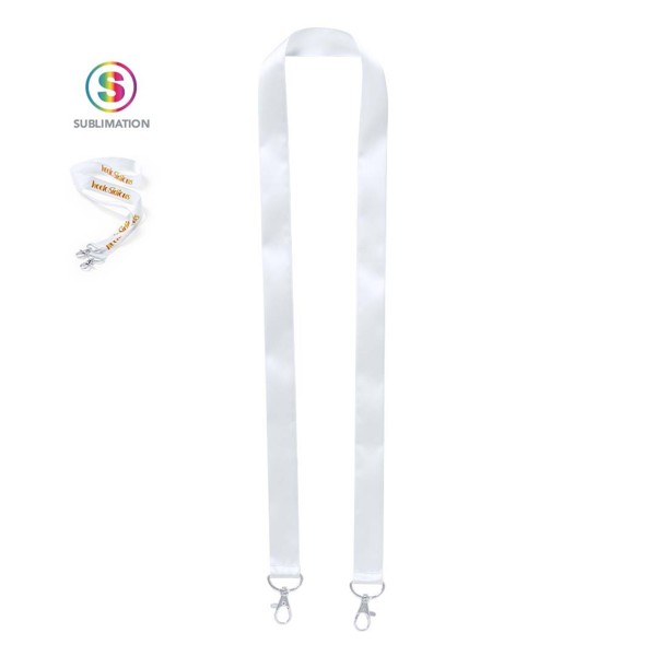High Quality Satin Lanyards with Double Hook - 2cm width