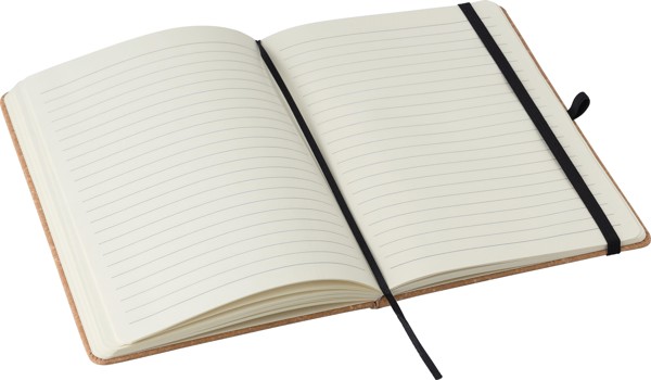 Notitieboek Gianna | Gerecycled leer | A5 | Gelinieerd - zwart
