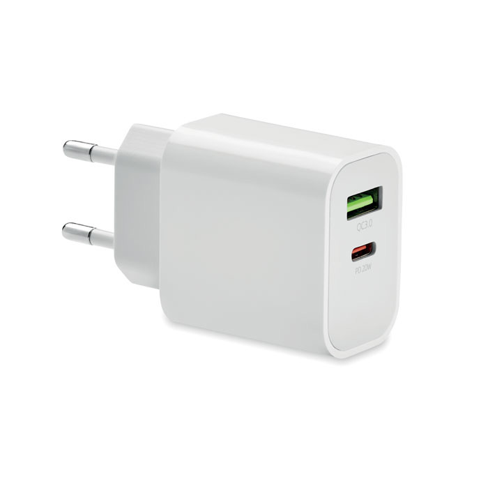 MB - 18W 2 port USB charger EU plug