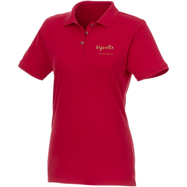 Beryl short sleeve women's organic recycled polo - Red / 2XL