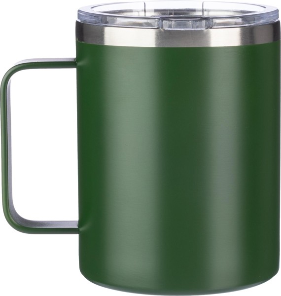 Caneca de parede dupla de aço inoxidável (300 ml) Renate - branco