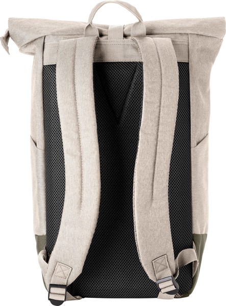 Mochila roll-top em poliéster (600D) Oberon - preto