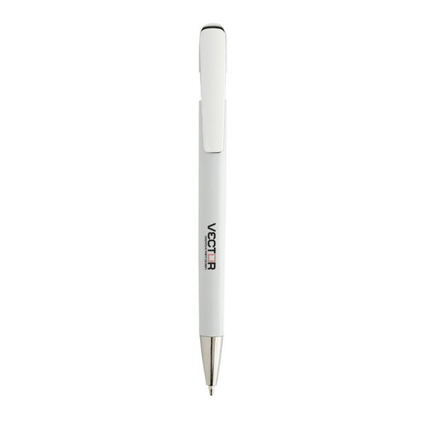 Glide GRS certified R-ABS Metal Clip Pen - White