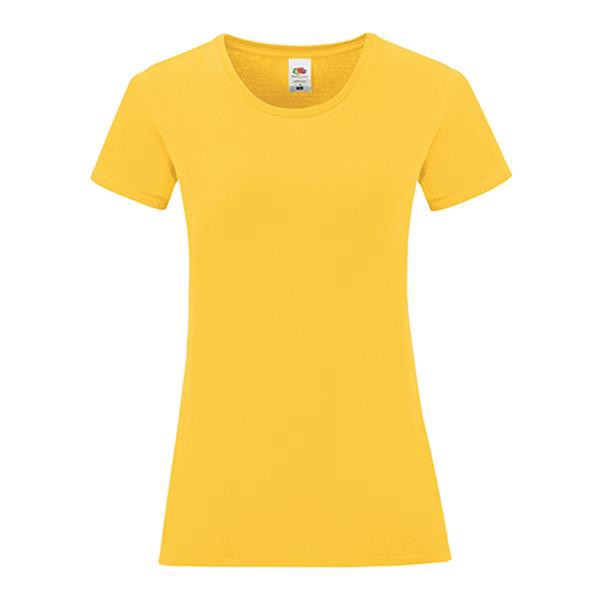 T-Shirt Iconic T Ladies 150G - 100% Algodão Ringspun - Vermelho / XL