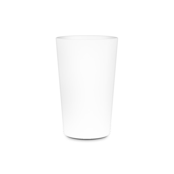 GOBELET PLASTIQUE REUTILISABLE 39 cl RAS BORD - Blanc opaque