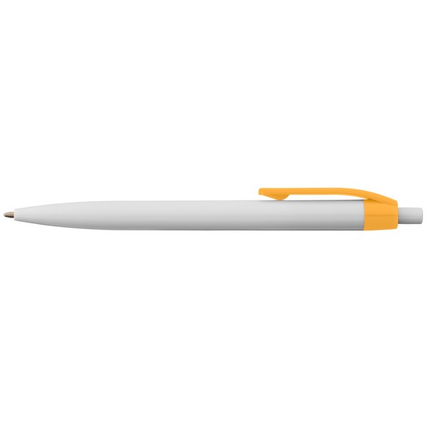 Stylo ColourFlow en plastique recyclé - Jaune / Sérigraphie
