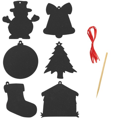 SET OF ORNAMENTS "SCRAPY CHRISTMAS"
