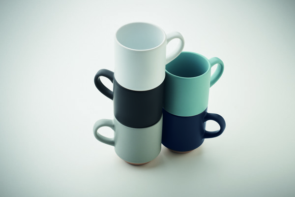 Keramična skodelica Cerack, zlaganje, 170 ml - Bela