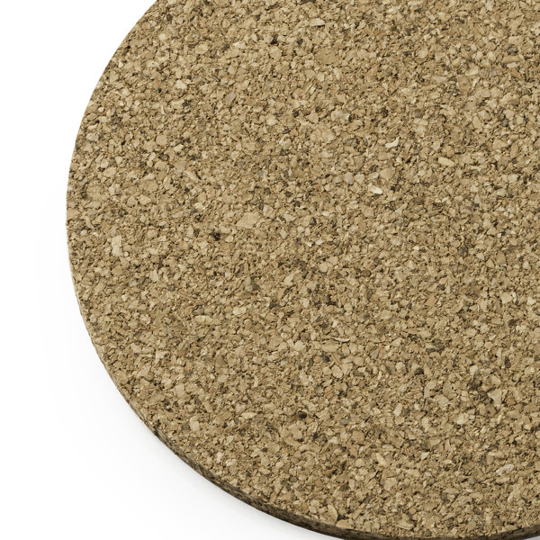 Round personalised natural cork coaster