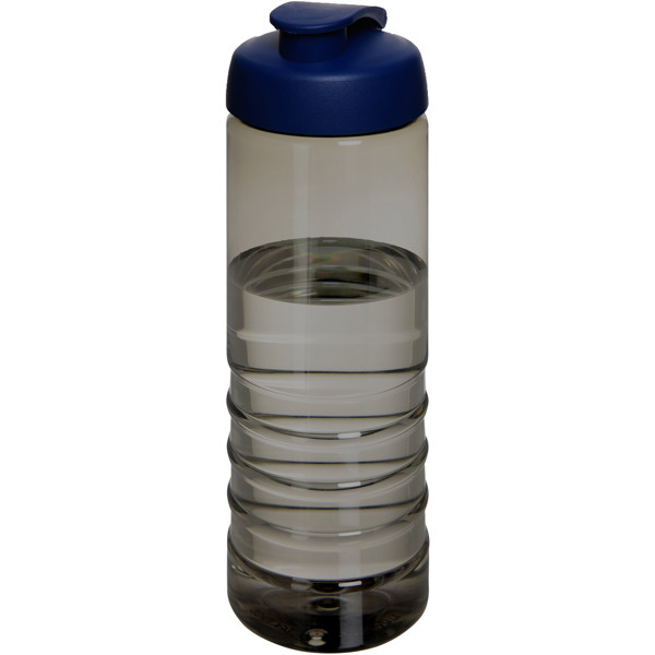 Bouteille de sport H2O Active® Eco Treble de 750 ml avec couvercle à bascule - Charbon / Bleu