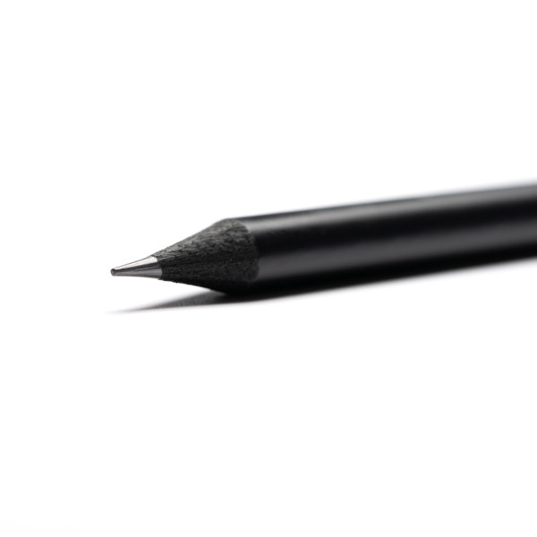 Personalised wooden pencil matt black with eraser