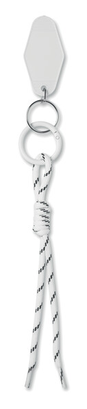 Porte-clés cordon tressé Keybraid - Blanc