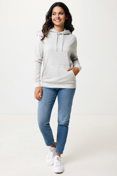 Lehká mikina s kapucí Iqoniq Rila z recykl. bavlny - Light Heather Grey / XXL