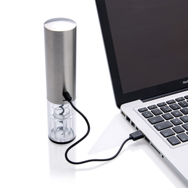Xd Collection wine opener, USB, lithium 3.6V