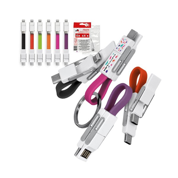 CÂBLE DE CHARGE RAPIDE (20 W) ET TRANSFERT DE DONNEES 6 EN 1 - Violet