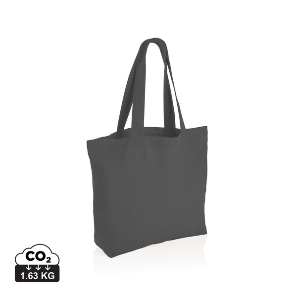 Impact Aware™ 240 gsm rcanvas shopper w/pocket undyed - Anthracite