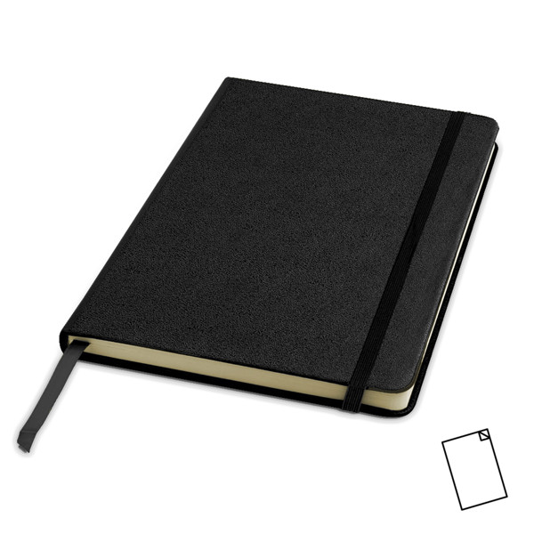 Bloc-Notes, Couverture Rigide En Carton Et Pochette - Noir