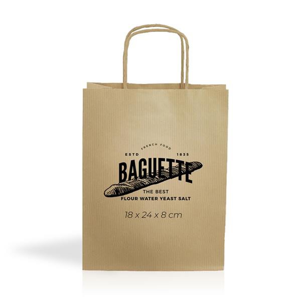 Saco Papel Kraft 90G/M2 18X24x8cm