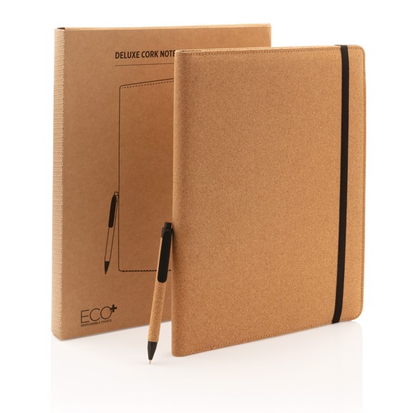 Deluxe Kork Portfolio A4 mit Stift