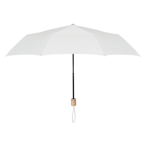 21 inch RPET foldable umbrella Tralee - White