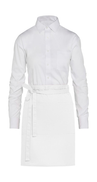 Brussels - Short Bistro Apron With Pocket - White / ONE SIZE