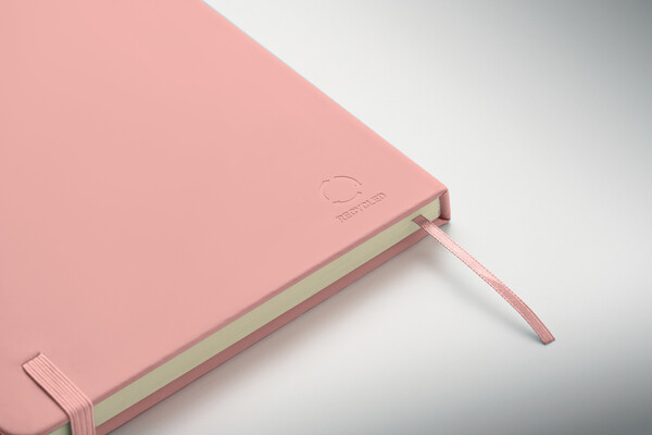 A5 recycled PU notebook Arcoloop - Baby Pink