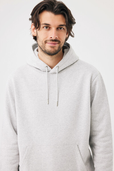 Mikina s kapucí IQONIQ Joshua z recyklované bavlny - Light Heather Grey / 4XL