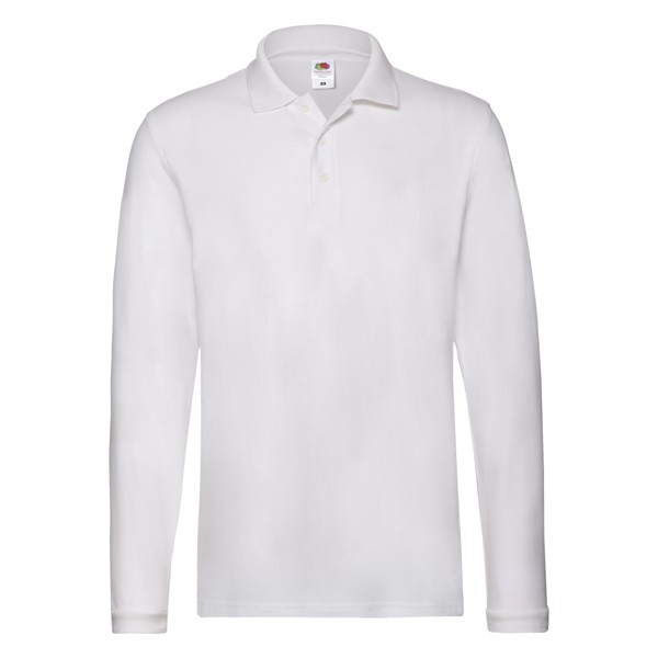 Polo Adulto Premium Long Sleeve - Blanco / M