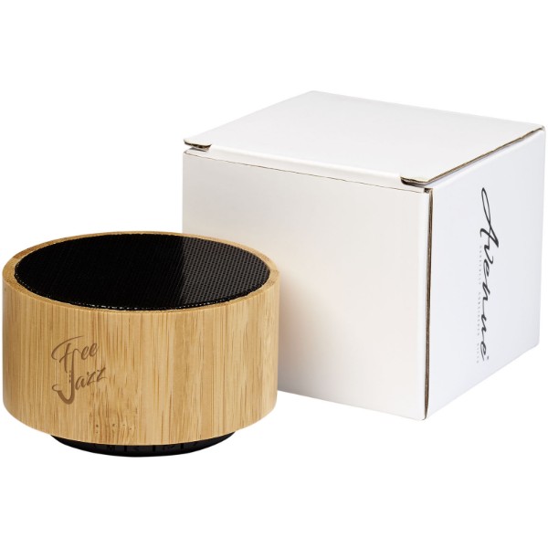 Cosmos bamboo Bluetooth® speaker - Natural / Solid Black