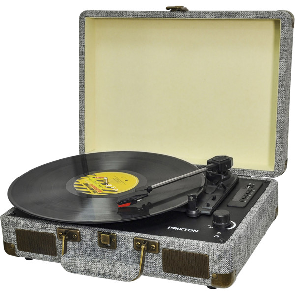 Leitor VC400 de vinil e MP3 Prixton - Cinzento