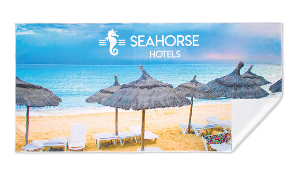 Full colour 240gsm microfiber beach towel - 70x140cm
