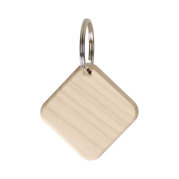 Holzschlüsselanhänger "Maple" Eckig