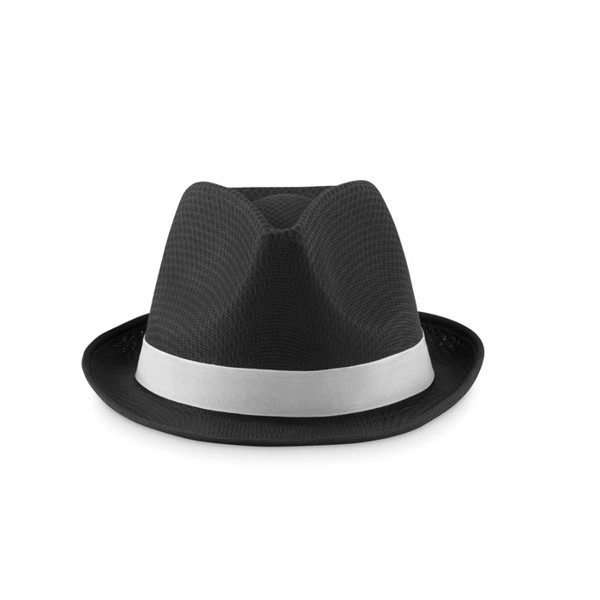 Coloured polyester hat Woogie - Black