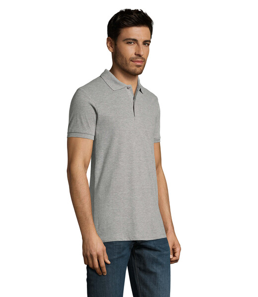 PERFECT MEN Polo homen 180g - Cinzento Melange 23XL
