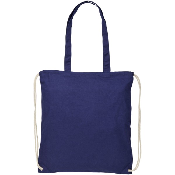 Sac à dos en coton 240 g/m² avec cordon de serrage Eliza 6L - Marine