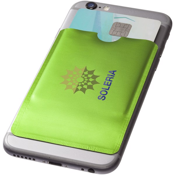 Exeter RFID smartphone card wallet - Lime